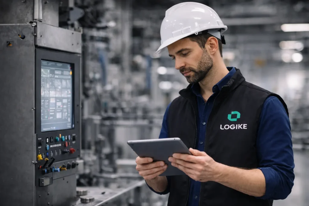 pracownik logike przy maszynie